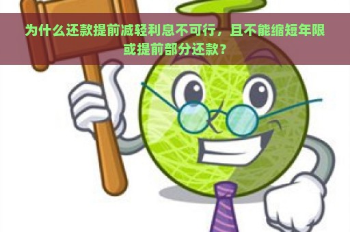 为什么还款提前减轻利息不可行，且不能缩短年限或提前部分还款？