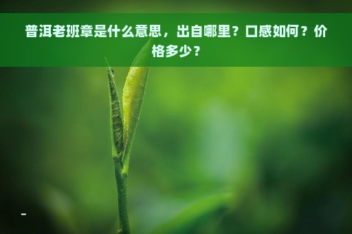 普洱老班章是什么意思，出自哪里？口感如何？价格多少？