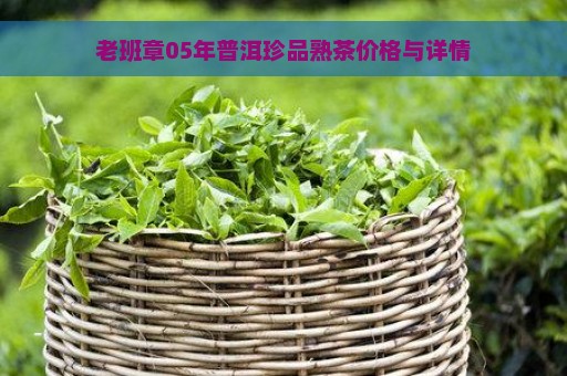 老班章05年普洱珍品熟茶价格与详情