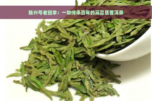 陈兴号老班章：一款传承百年的高品质普洱茶