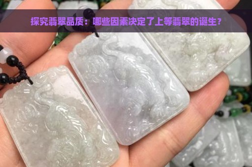 探究翡翠品质：哪些因素决定了上等翡翠的诞生？