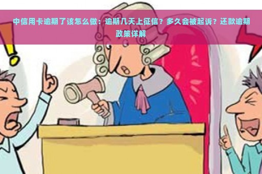 中信用卡逾期了该怎么做：逾期几天上征信？多久会被起诉？还款逾期政策详解