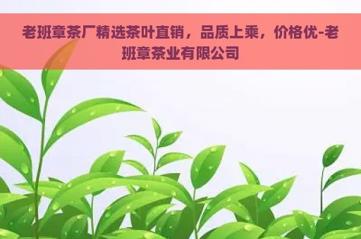 老班章茶厂精选茶叶直销，品质上乘，价格优-老班章茶业有限公司