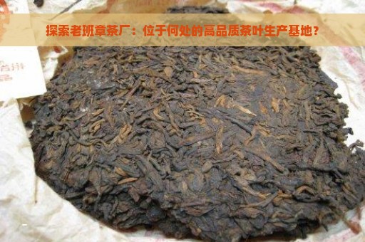 探索老班章茶厂：位于何处的高品质茶叶生产基地？