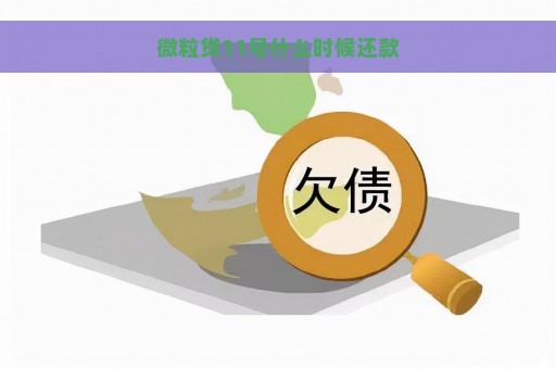 微粒贷11号什么时候还款