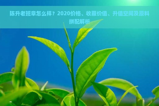 陈升老班章怎么样？2020价格、收藏价值、升值空间及原料拼配解析