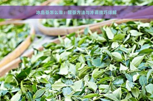 冰岛茶怎么泡：醒茶方法与冲调技巧详解