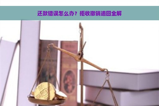 还款错误怎么办？拒收撤销追回全解