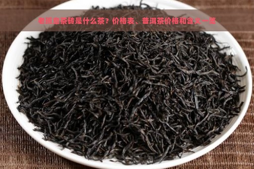 老班章茶砖是什么茶？价格表、普洱茶价格和含义一览