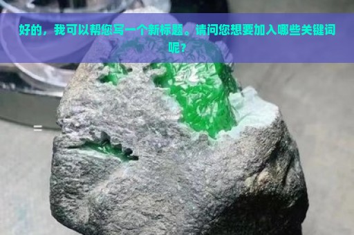 好的，我可以帮您写一个新标题。请问您想要加入哪些关键词呢？