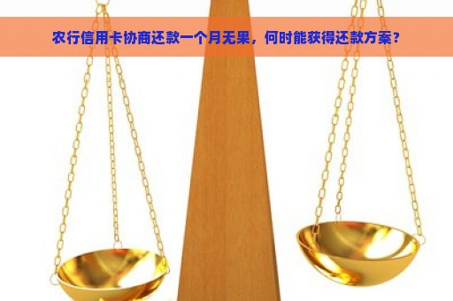 农行信用卡协商还款一个月无果，何时能获得还款方案？