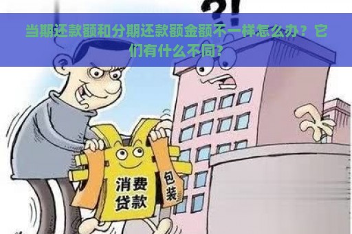 当期还款额和分期还款额金额不一样怎么办？它们有什么不同？