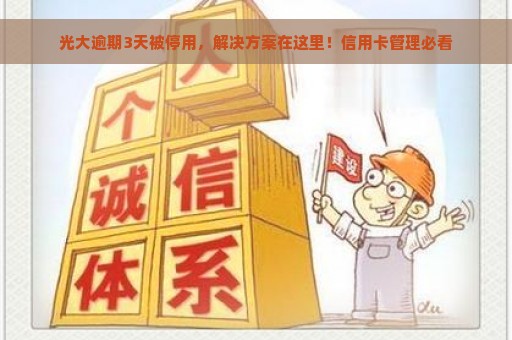 光大逾期3天被停用，解决方案在这里！信用卡管理必看