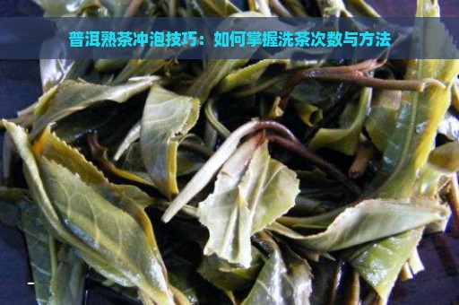 普洱熟茶冲泡技巧：如何掌握洗茶次数与方法