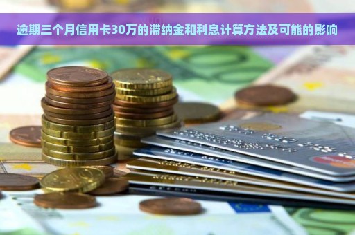 逾期三个月信用卡30万的滞纳金和利息计算方法及可能的影响