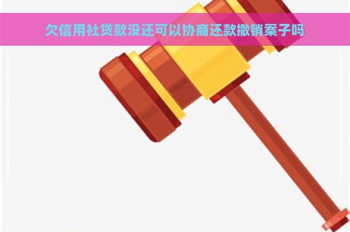 欠信用社贷款没还可以协商还款撤销案子吗