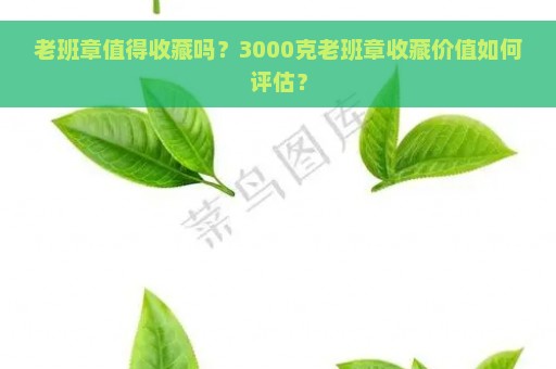 老班章值得收藏吗？3000克老班章收藏价值如何评估？