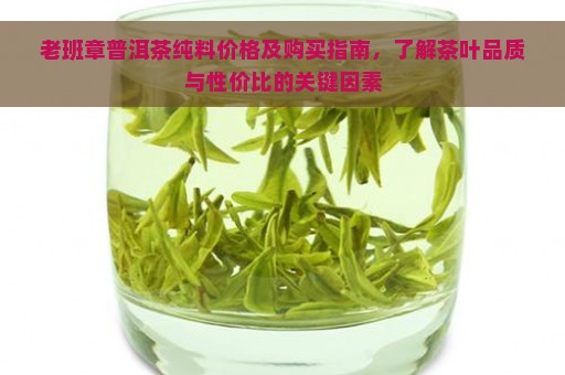 老班章普洱茶纯料价格及购买指南，了解茶叶品质与性价比的关键因素