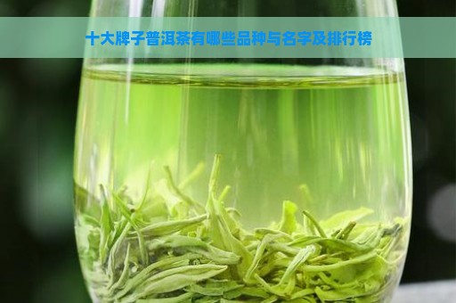 十大牌子普洱茶有哪些品种与名字及排行榜