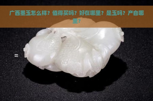 广西墨玉怎么样？值得买吗？好在哪里？是玉吗？产自哪里？