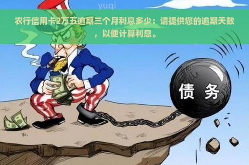 农行信用卡2万五逾期三个月利息多少：请提供您的逾期天数，以便计算利息。