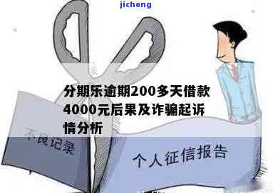 分期乐逾期逾期200多天了,借款4000元，逾期200多天！分期乐借款4000元仍未偿还