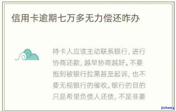 信用卡7万额度逾期，逾期还款危机：信用卡7万额度的后果