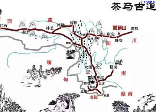 普洱茶马古道路线图，探索历痕迹：普洱茶马古道路线图解读