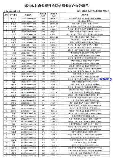 华县信用卡逾期人员名单及公示，可查询