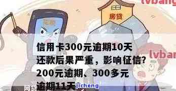 信用卡300元逾期10天，是否会影响征信?