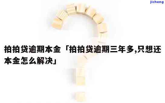 拍拍贷逾期严重,现在想处理还本金怎么操作，如何处理拍拍贷逾期并偿还本金？