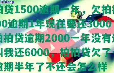 拍拍贷逾期2000一年未还，现要求我还6000，如何处理？