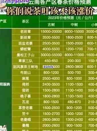 勐傣曼松古树茶价格表，「勐傣曼松古树茶」价格表，熟悉古树普洱的市场价格！