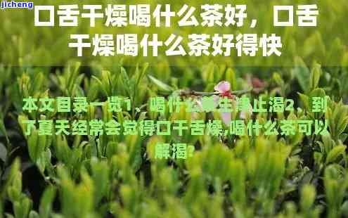 口苦口干喝什么茶效果呢，口苦口干？试试这些茶，效果立竿见影！