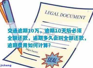 交通逾期：法律程序、全额还款、费用计算与协商技巧