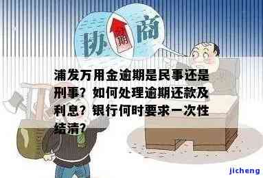 浦发万用金逾期多久会上征信？能否申请减免？是否需要立即还款？逾期一个月是否全额还款？刑事还是民事案件？