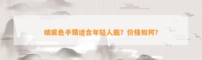 晴底色手镯适合年轻人戴？价格怎样？