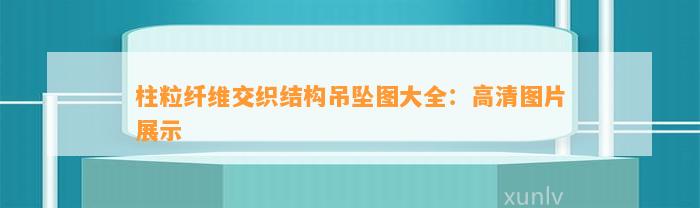 柱粒纤维交织结构吊坠图大全：高清图片展示