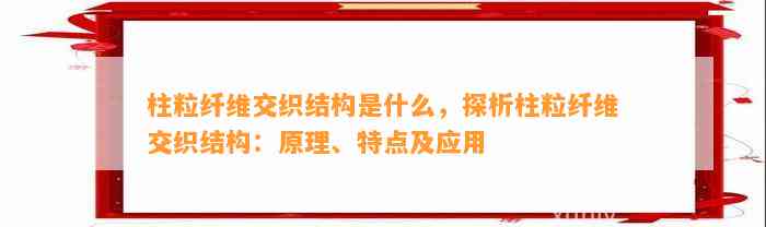 柱粒纤维交织结构是什么，探析柱粒纤维交织结构：原理、特点及应用