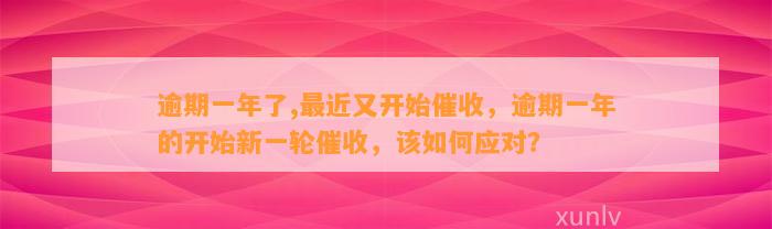 逾期一年了,最近又开始催收，逾期一年的开始新一轮催收，该如何应对？