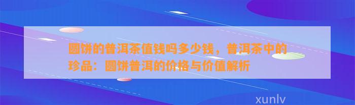 圆饼的普洱茶值钱吗多少钱，普洱茶中的珍品：圆饼普洱的价格与价值解析