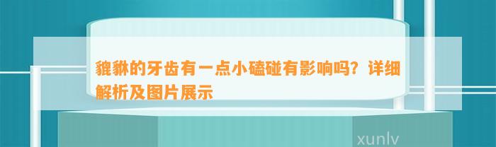 貔貅的牙齿有一点小磕碰有作用吗？详细解析及图片展示