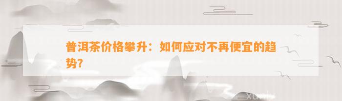 普洱茶价格攀升：怎样应对不再便宜的趋势？