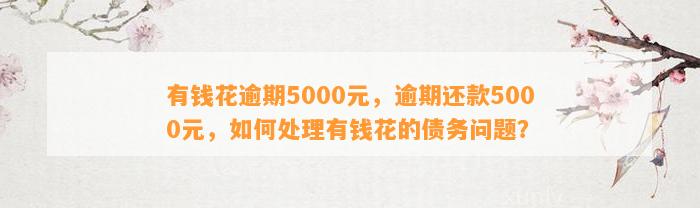 有钱花逾期5000元，逾期还款5000元，如何处理有钱花的债务问题？