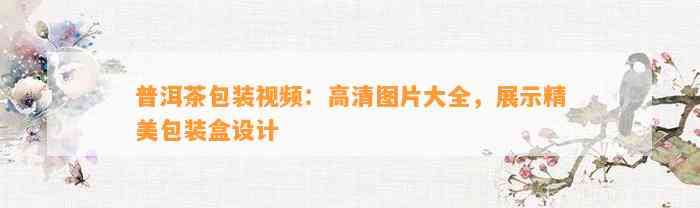 普洱茶包装视频：高清图片大全，展示精美包装盒设计