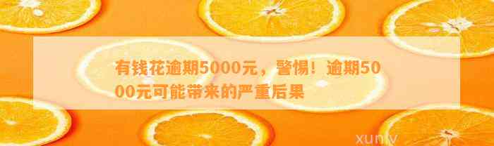 有钱花逾期5000元，警惕！逾期5000元可能带来的严重后果