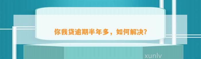 你我贷逾期半年多，如何解决？