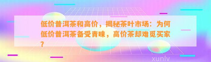 低价普洱茶和高价，揭秘茶叶市场：为何低价普洱茶备受青睐，高价茶却难觅买家？