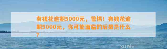 有钱花逾期5000元，警惕！有钱花逾期5000元，你可能面临的后果是什么？