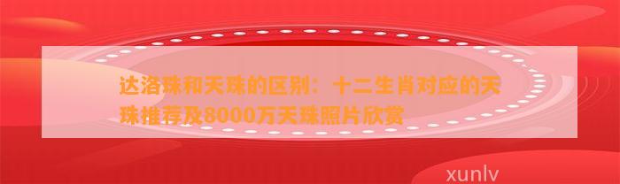 达洛珠和天珠的区别：十二生肖对应的天珠推荐及8000万天珠照片欣赏